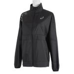 Asics 女 外套 風衣 運動 休閒 跑步 輕量 抗UV 防曬 亞瑟士 黑 [2012C344-001], , large