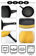 韓國Kitchenwell鑽石塗層不沾平底鍋-30cm-1支, , large