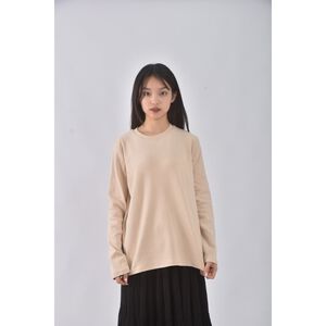 (L) able co韓牌質感圓領杏色長袖上衣二手衣