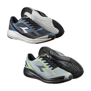 DIADORA迪亞多那 防潑水輕量慢跑鞋 男運動鞋 男鞋 寬楦 TPU 反光 透氣 氣墊乳膠鞋墊 耐穿 防滑 黑 灰