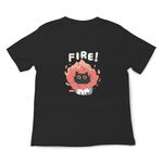 JZ TEE 黑貓變身-FIRE 印花短袖T恤, , large