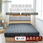 台灣製【藤原傢俬】黑豆腐全透氣硬式獨立筒床墊-偏硬, , large