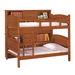 【唯熙傢俱】凱莉柚木色3.5尺床邊櫃雙層床組, , large