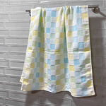 [Kaimei Cotton] 4-pack Random Excellent Pure Cotton Super Soft Top Grade Color Plaid Bath Towel 70x140cm, , large