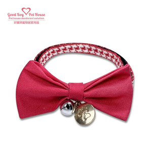 GBPH Fashion j series houndstooth red daniel pet collar M