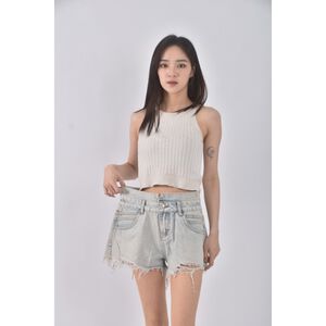 (L) 【智恩私服】sin mau is sexy高腰丹寧牛仔質感棉質藍色短褲二手衣