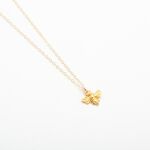 【Angel & Me】甜蜜 小蜜蜂 s925 純銀厚鍍24k純金項鍊 生日禮物, , large