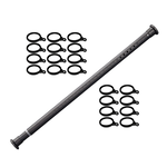 免打孔伸縮桿-磨砂黑-3.1-3.6公尺(送20個吊環), , large