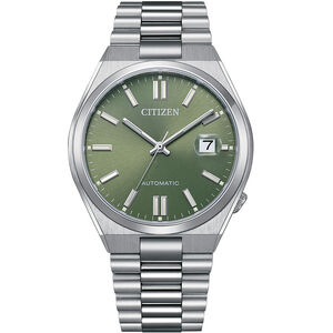 CITIZEN 星辰 X PANTONE Nowstalgia亞洲限定沉穩綠經典機械錶 NJ0158-89Z