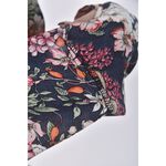 (S) first nice花朵黑色長袖上衣二手衣, , large