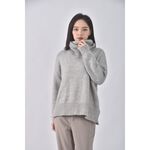 (XL) 質感高領灰色長袖上衣二手衣, , large