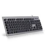 E-BOOKS Z3 Mechanical Feel Noise Reduction Wired Keyboard USB Plug-in Low-Noise Chocolate Keys Dustproof and Water-Resistant Thunder Carved Keycaps, , large