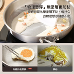 【CITY STAR】28cm uncoated honeycomb frying pan made of titanium 316 stainless steel, , large