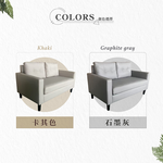 【Hampton 漢汀堡】安得烈皮面雙人沙發-卡其色, , large