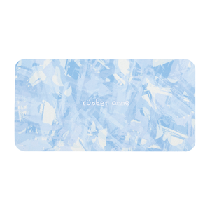 【Monster】 Soft Diatomaceous Earth Absorbent Soap Dish Mat – Misty Sakura Tales (19x10cm) – Glacier Blue