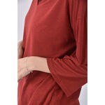(XL) minutes happiness棉質V領紅色長袖上衣二手衣, , large