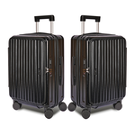 【Estève Deer艾迪兒】24吋前開式行李箱ED13-暗黑色(贈保護套C2+B2束帶), , large