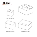 【O-Life】B-012 stacking storage box-black 3-piece set, , large