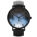 【PICONO】A week collection black leather strap watch-Gray Blue / AW-7603, , large
