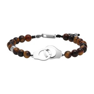 【快速出貨】法國 ROCHET Talisman系列 虎眼石男士串珠手環 HB57603