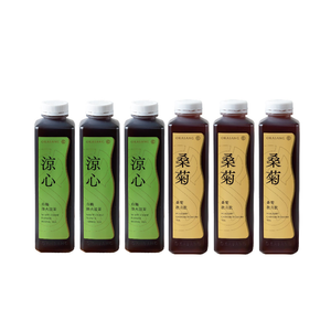 OKASANG cool summer health drinks set｜1000ml*6(White crane flower herbal tea*3、Mulberry chrysanthemum tea*3)