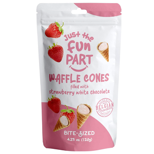 Waffle Cones-Strawberry  White chocola