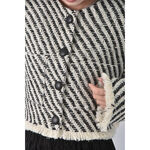 (L) mydress質感羊毛撞色黑色外套二手衣, , large