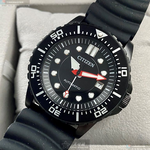 [星晴錶業]CITIZEN手錶,44mm,CI00013黑色錶面黑錶殼深黑色矽膠錶帶款, , large