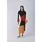 (2XL) 【陳喬恩私服】拼色毛衣黑色洋裝二手衣, , large
