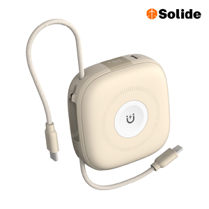 [亞瑟3C] solide 索力得 10000mAh 馬卡龍 Lightning 六合一萬用快充行動電源-奶茶LC