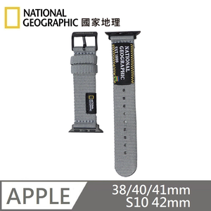 National Geographic Apple Watch Nato Slim Strap Trendy Watchband Suitable for Apple Watch 38/40/41mm, S10 42mm - Gray 