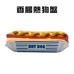 金德恩 GS MALL 台灣製造 香腸熱狗盤 熱狗餐盤 熱狗盤 盤子 食物盤 熱狗點心盤 熱狗堡 熱狗碗 香腸盤, , large