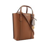 Tory Burch Perry 荔枝皮革三層迷你托特包/淺茶色, , large