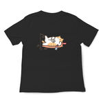 JZ TEE 橘貓-放鬆 印花短袖T恤, , large