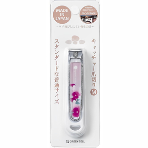 【Greenbell】Nail clipper with catcher M (pink)