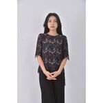 (S) jill stuart質感假兩件藍色短袖上衣二手衣, , large