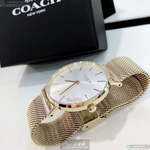 [星晴錶業]COACH手錶,34mm,CH00073白色錶面金色錶殼金色米蘭錶帶款, , large