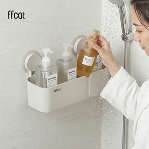 ffcat 款瓶罐置物架【二色隨機】 打孔無痕貼 防水不掉落 壁掛收納架 廚房調味架 瀝水設計