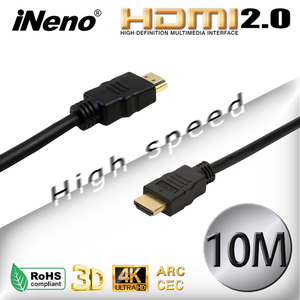 【iNeno】HDMI High Speed 超高畫質圓形傳輸線 HDMI2.0版-10M