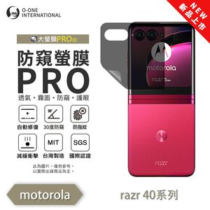 【O-ONE】Motorola moto Razr 40U Matte Anti-Peek Screen Protector PRO | 30° Anti-Spy Protection | Blue Light Filtering Eye Protection | Easy Clean Anti-Fingerprint | Minor Scratch Self-Healing