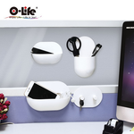 【O-Life】Wall magnetic storage 4-piece set-blue, , large