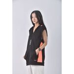 (L) armani exchange棉質連帽背心黑色外套二手衣, , large