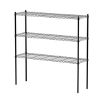 【Y HOUSE】120x35x120公分 輕型三層鐵架 鐵力士架 層架-烤漆黑, , large