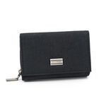 【MQ】Yamagata 細人字紋 蓋頭拉鍊短夾 學生錢包 日系 質感 尼龍錢夾 含雙層零錢收納層, , large