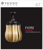 [Vento] Fiore 42" -Vintage ceiling fan with light, , large