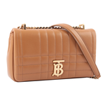 BURBERRY Lola 小羊皮縫線設計小款翻蓋鍊包/楓葉棕色, , large
