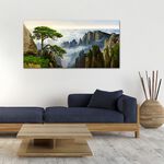 【御畫房】迎客松 國家一級畫師手繪油畫60×120cm(VF-139), , large