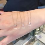 s925純銀秀氣風14K金鋯石鎖骨項鏈 -白金 附馬卡收納盒, , large