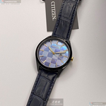 [星晴錶業]CITIZEN手錶,34mm,CI00012藍紫色錶面黑錶殼寶藍真皮皮革錶帶款, , large