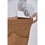 (L) 高腰質感素面棕色長褲二手衣, , large